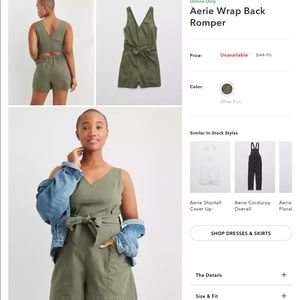 Aerie wrap back romper